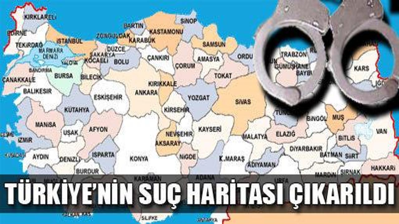 Türkiye'nin 'suç haritası' çıkarıldı