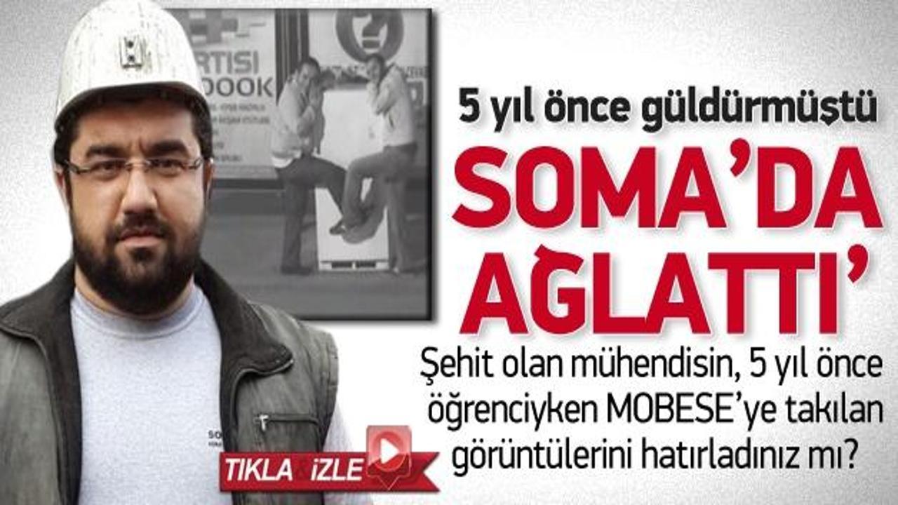 5 yıl &ouml;nce g&uuml;ld&uuml;rd&uuml;, Soma'da ağlattı! İZLE