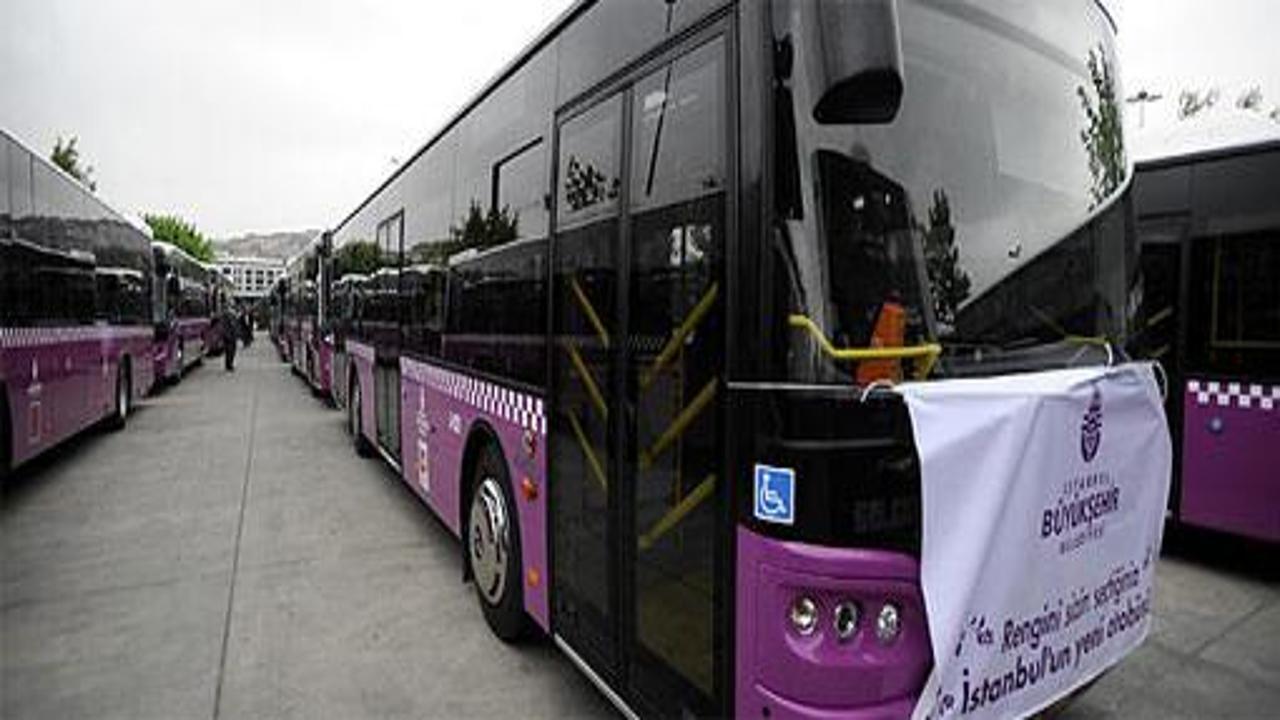 Erguvan otobüsler hizmet için hazır