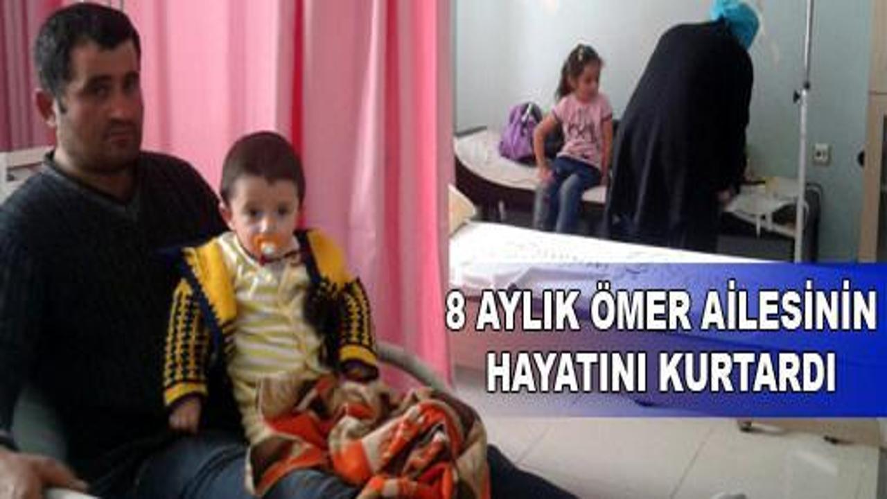 8 aylık Ömer ağlayarak ailesini kurtardı