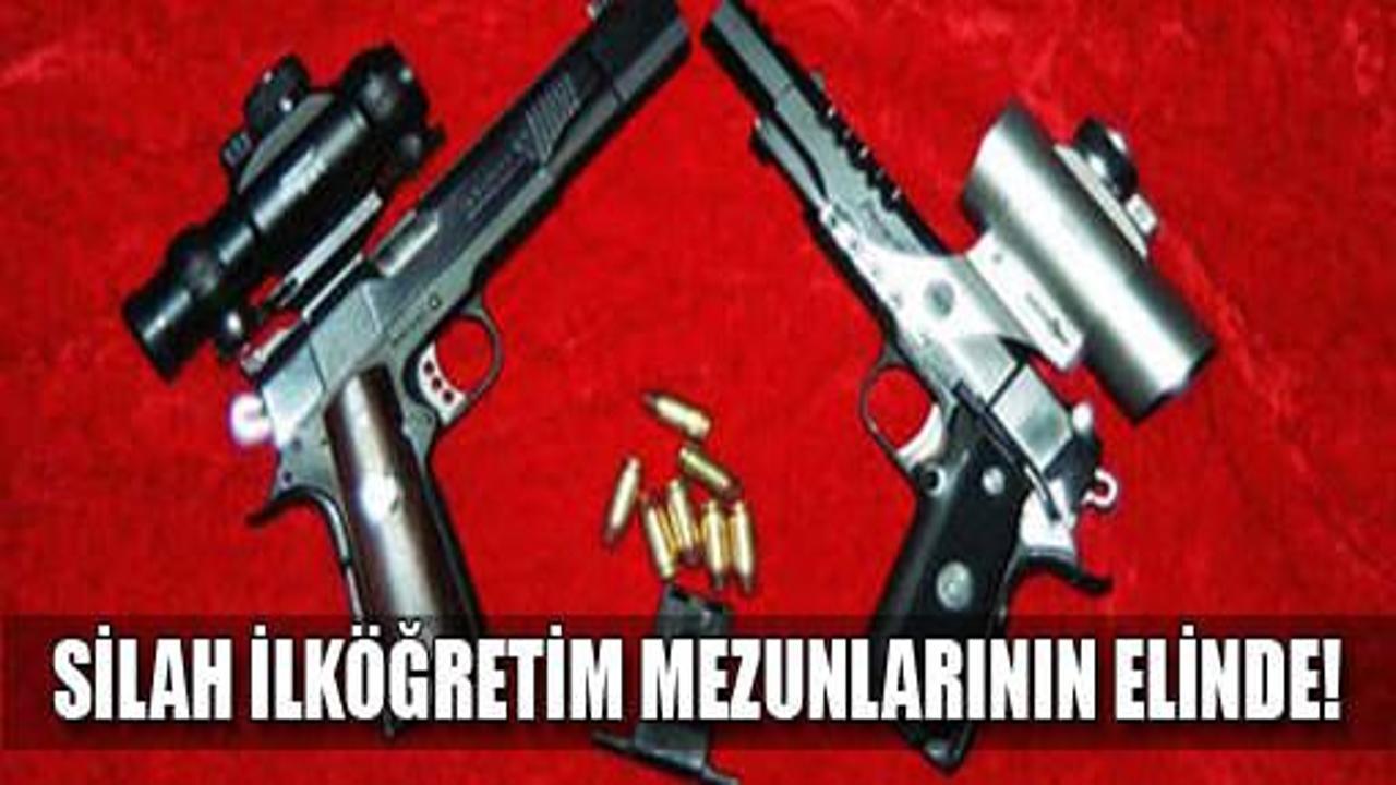 Silah ilköğretim mezununun elinde