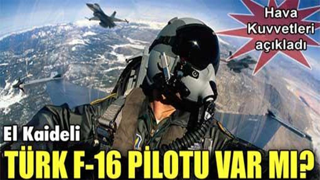 El-Kaide'de Türk F16 pilotu'na açıklama
