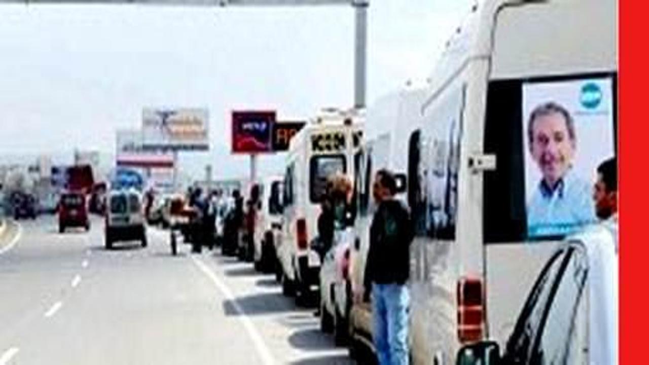 Şener'in seçim otobüsüne ceza krizi