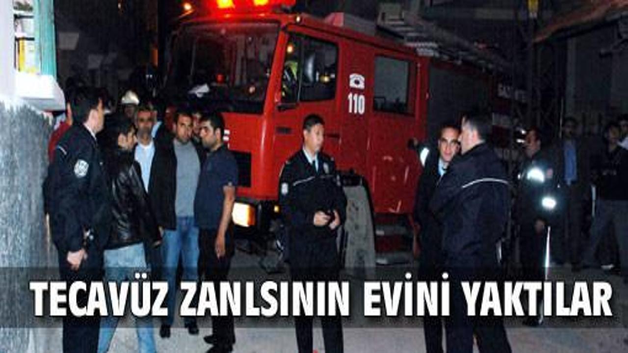 Tecavüz zanlısının evini yaktılar