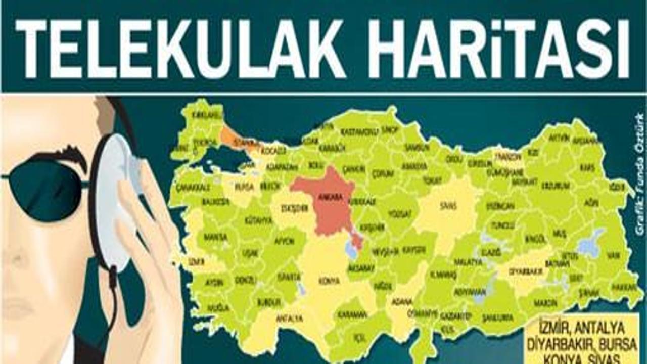 Türkiye'nin il il telekulak haritası