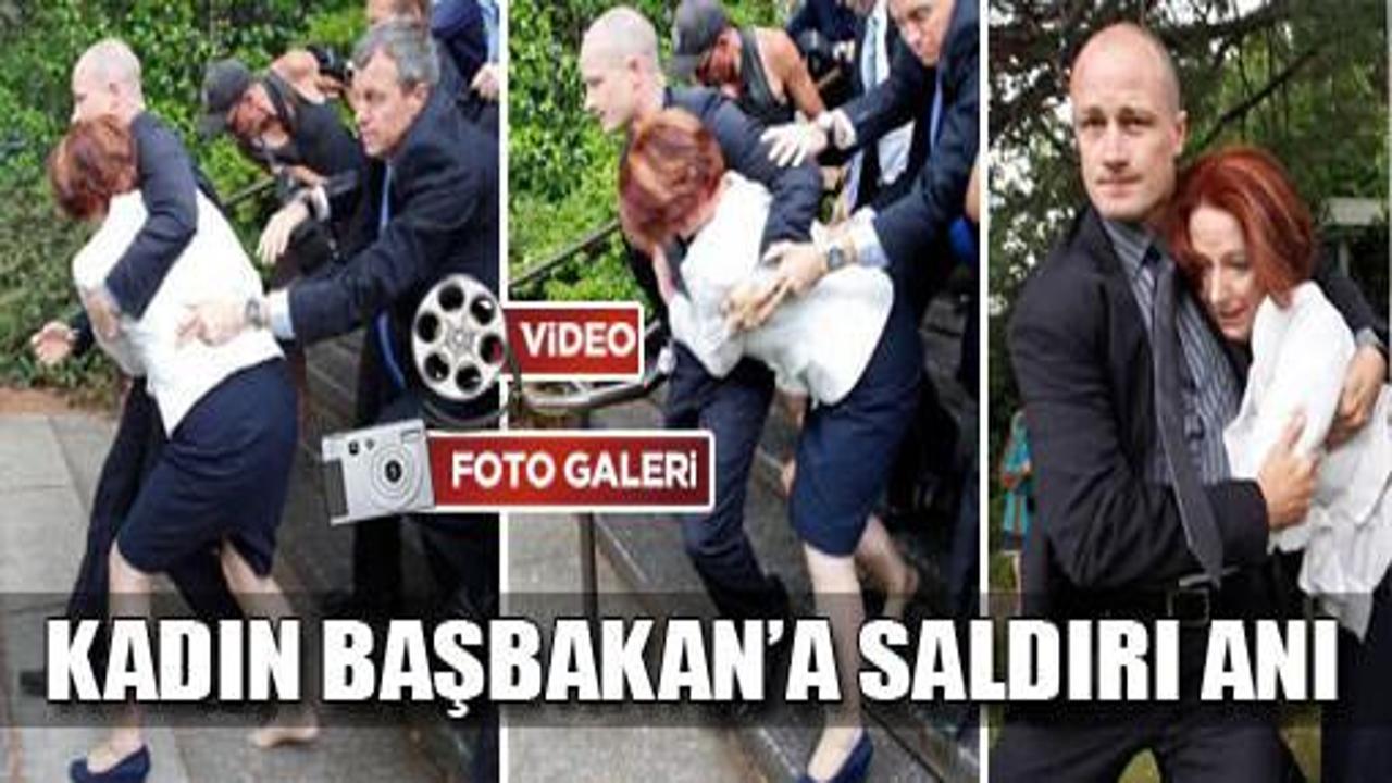 Kadın Başbakana saldırı - VİDEO