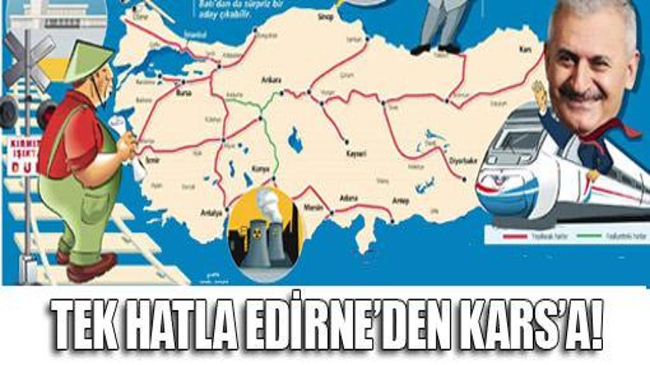 Edirne'den Kars'a tek hat hızlı tren geliyor