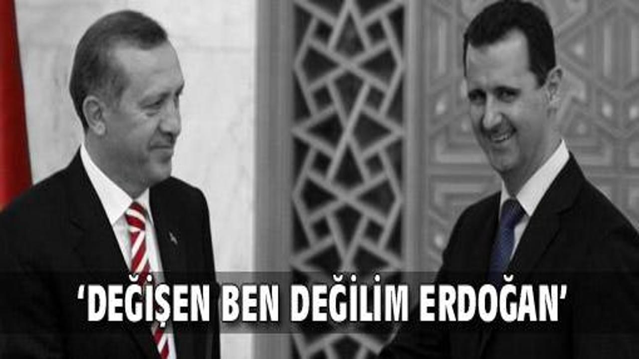 Beşar Esad: Ben değil Erdoğan değişti