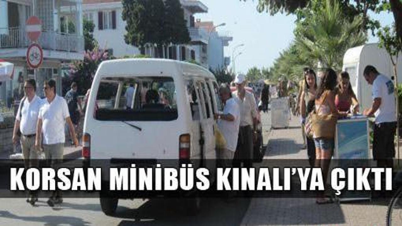 Kınalıada'da korsan minibüs yolcu taşıyor!