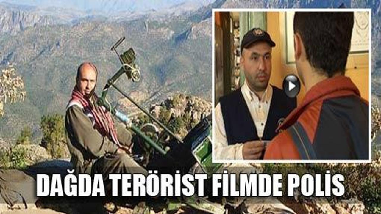 Dağda militan filmde polis VİDEO