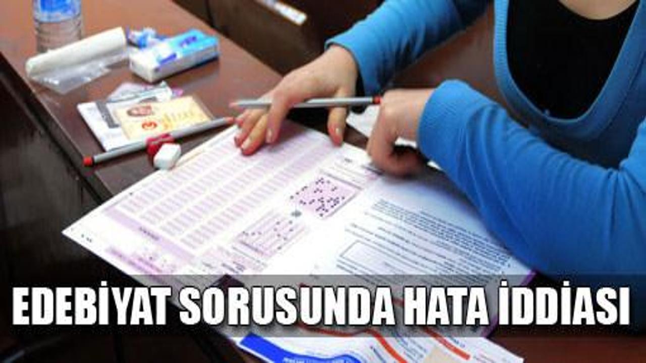 LYS'de edebiyat sorusunda hata iddiası