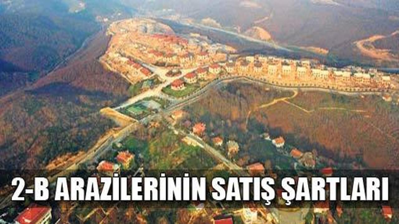 2-B arazilerinin satış şartları