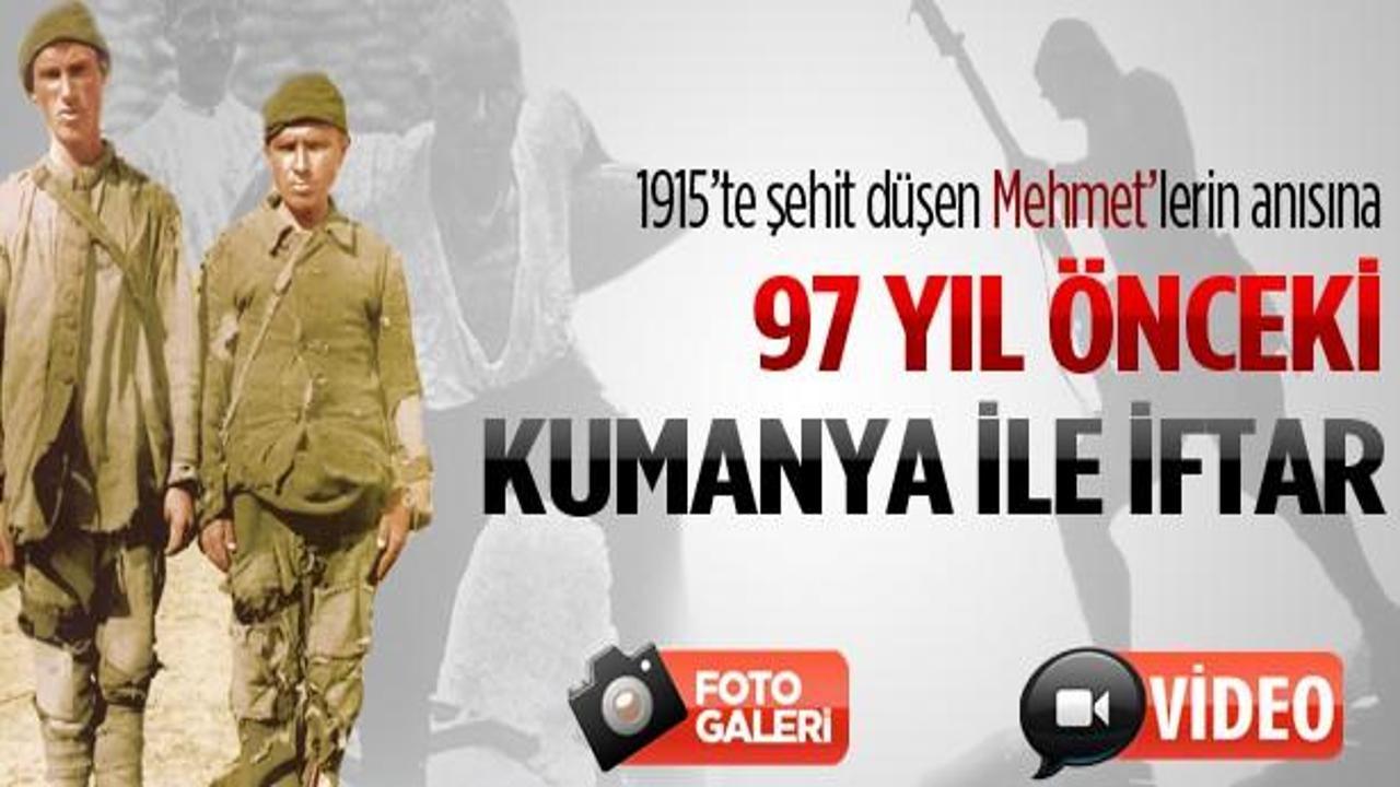 97 yıl &ouml;nceki kumanya ile iftar ettiler