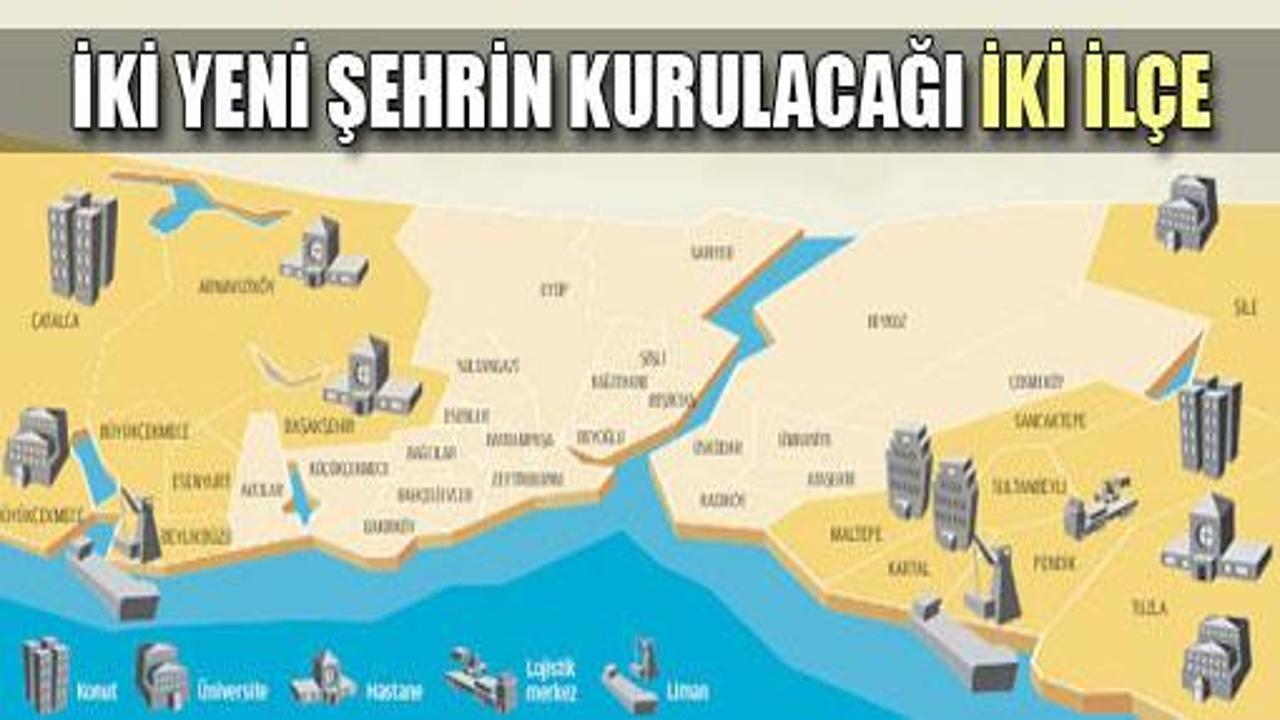 İstanbul'da iki yeni şehir nereye kurulacak?