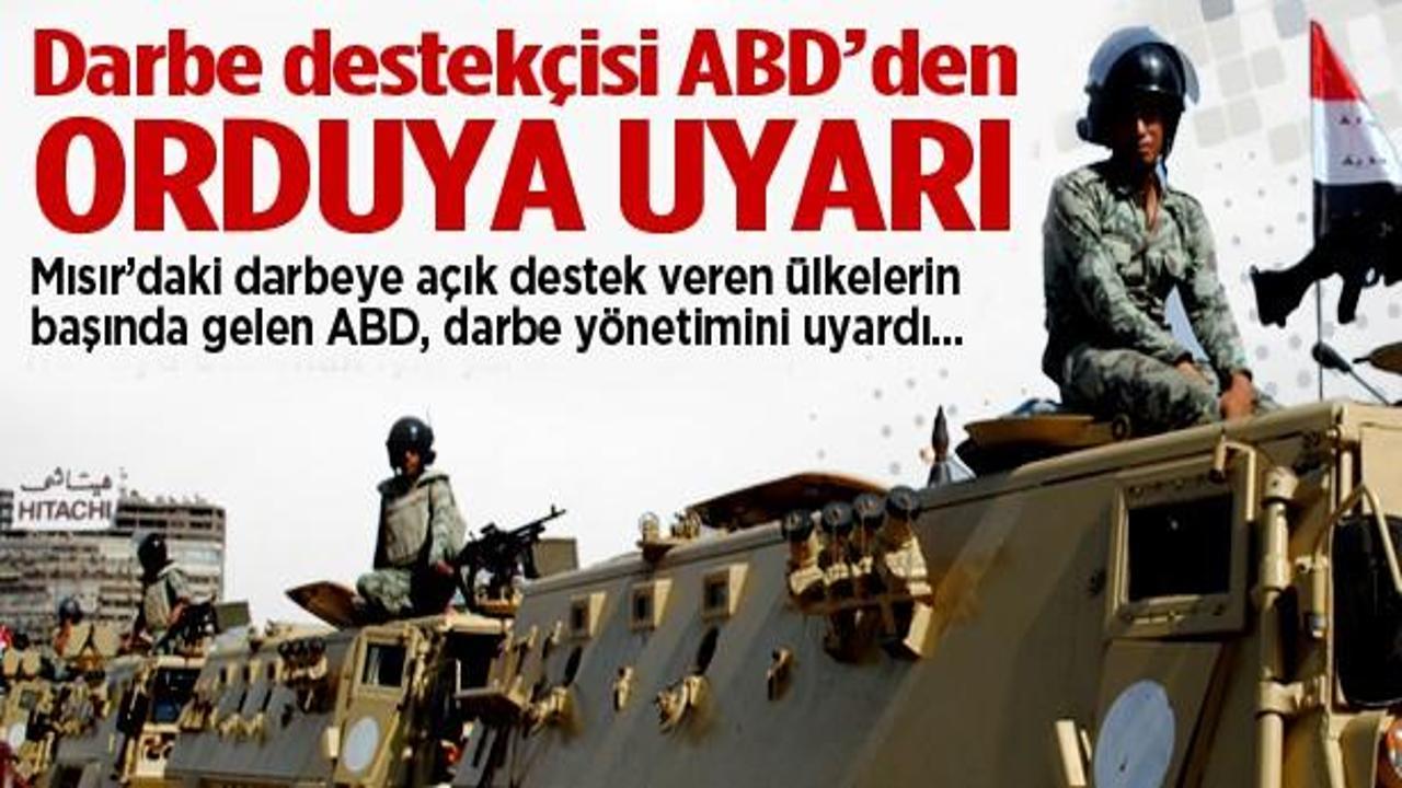 ABD'den darbeci Mısır ordusuna uyarı