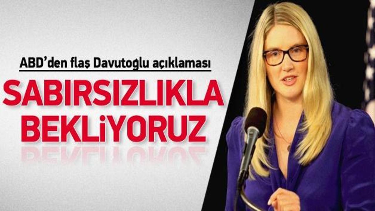 ABD'den Davutoğlu açıklaması!