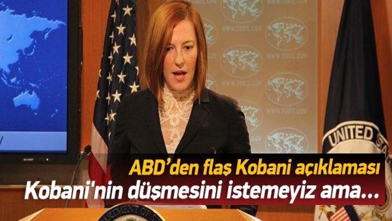 ABD'den flaş Kobani açıklaması!
