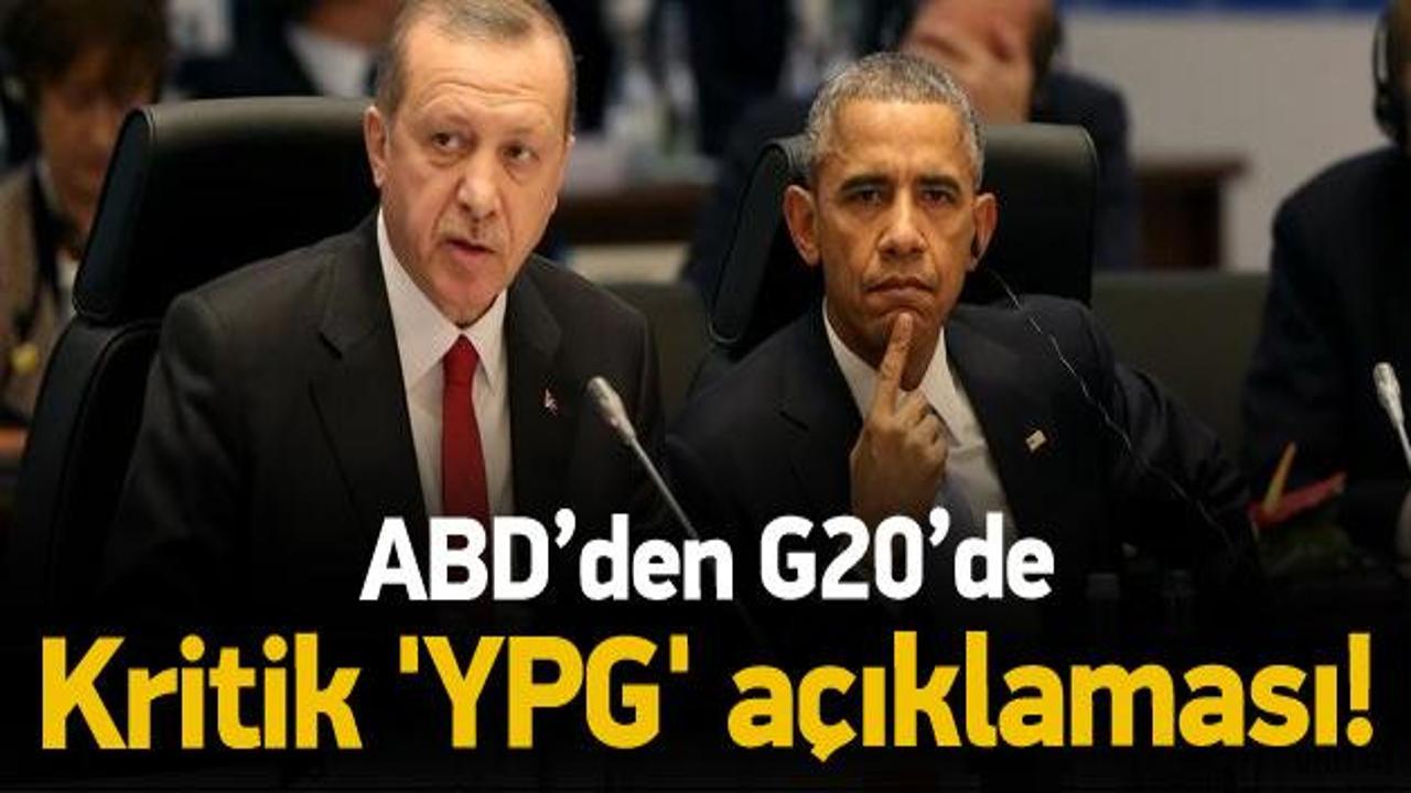 ABD'den G20'de 'YPG' açıklaması