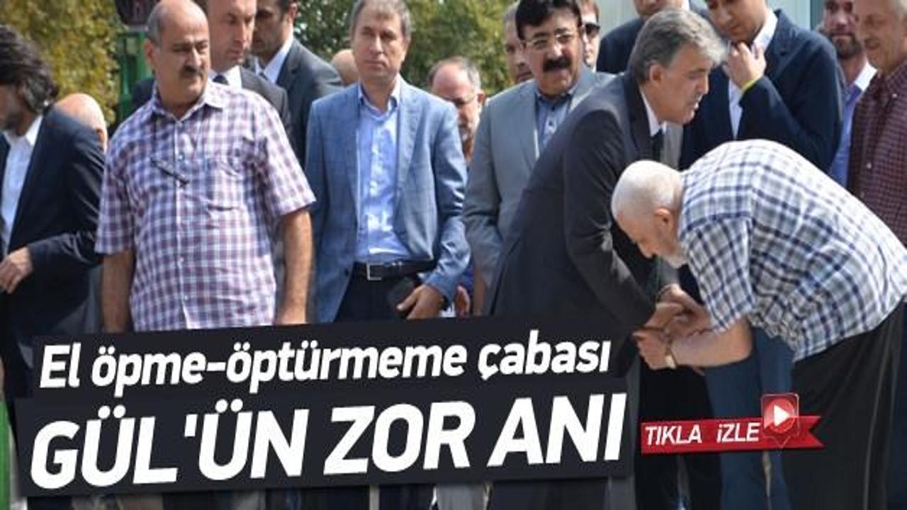 Abdullah Gül'ün elini öpmeye kalkınca
