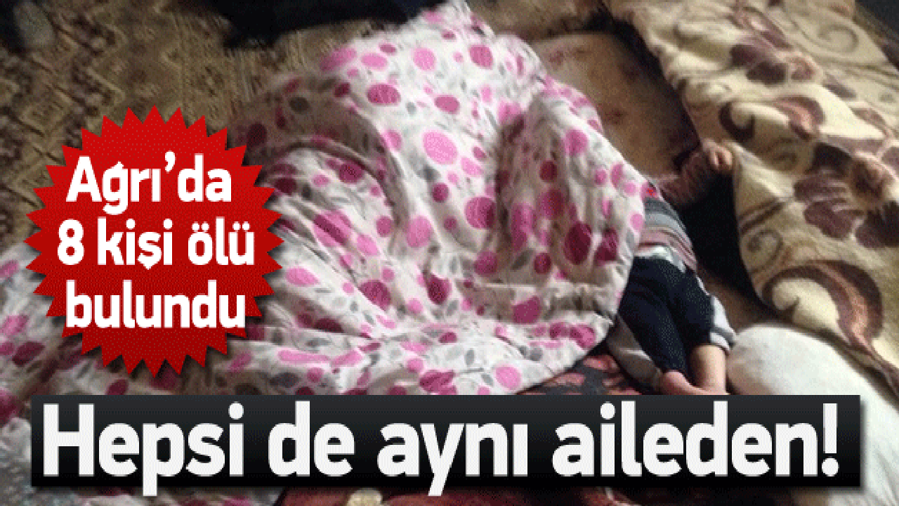 Ağrı'da aynı aileden 8 kişi &ouml;l&uuml; bulundu