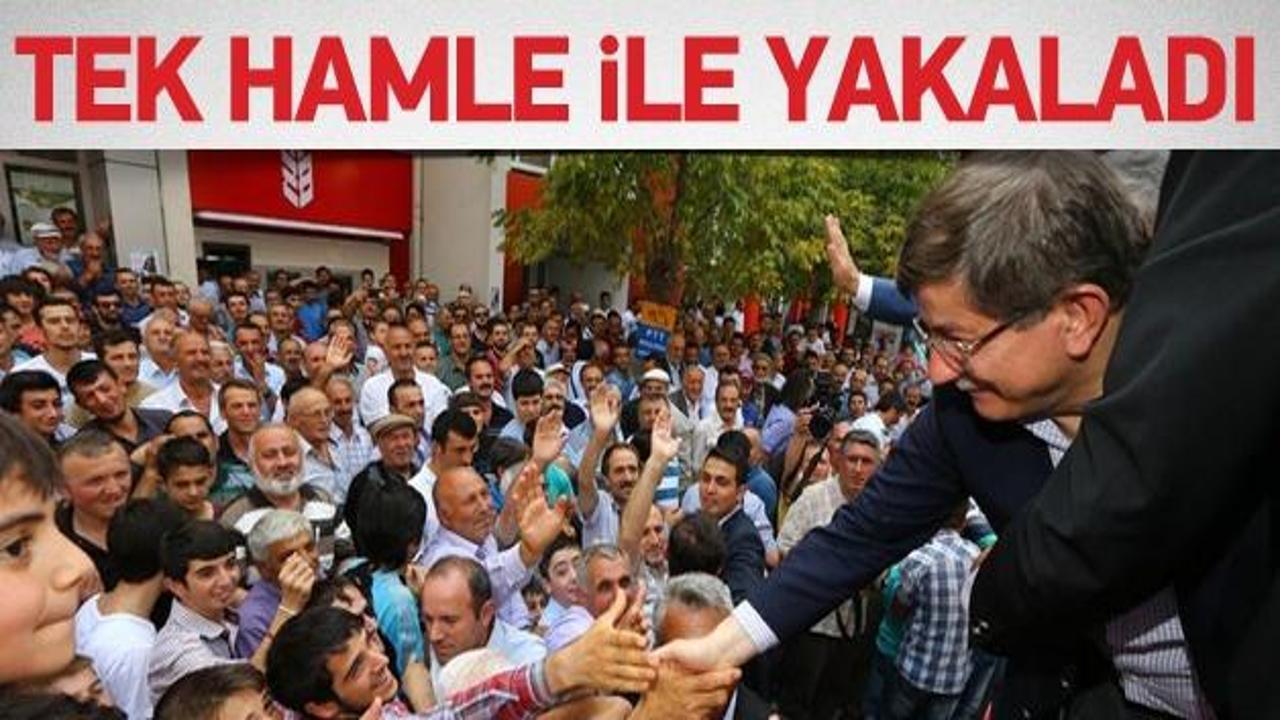 Ahmet Davutoğlu'nu son anda yakaladı