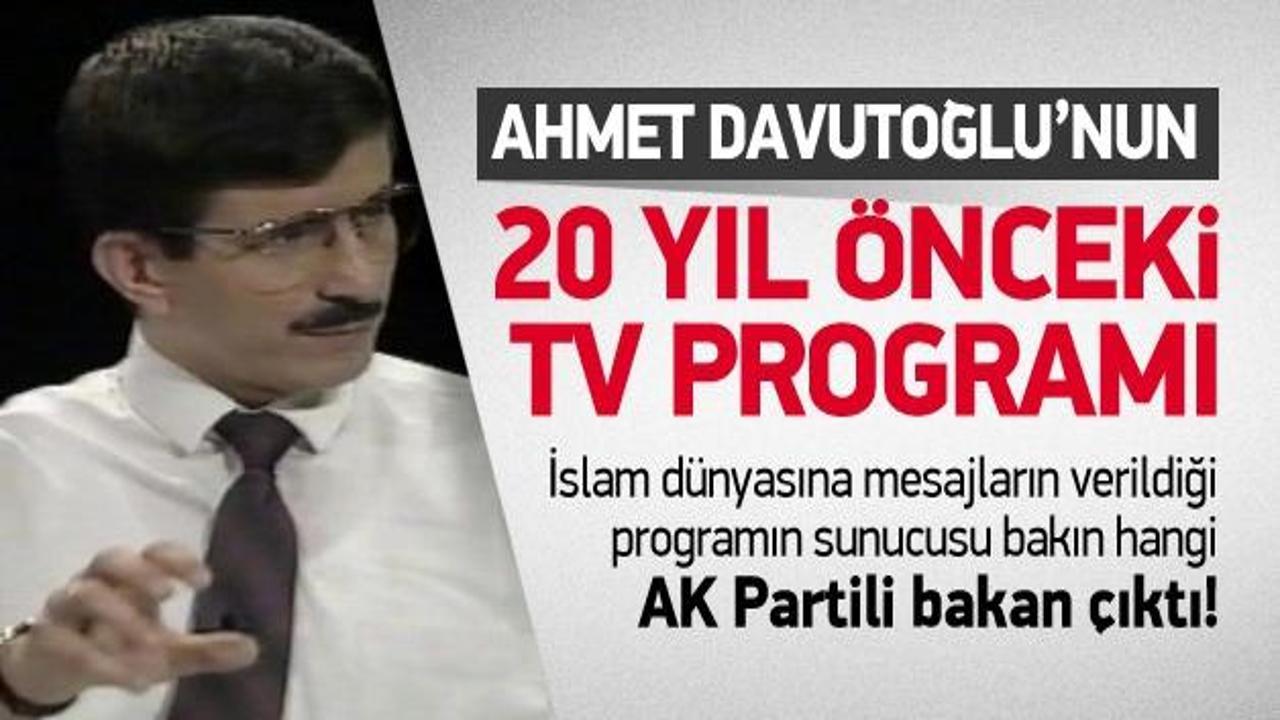 Ahmet Davutoğlu'nun 20 yıl &ouml;nceki g&ouml;r&uuml;nt&uuml;s&uuml;