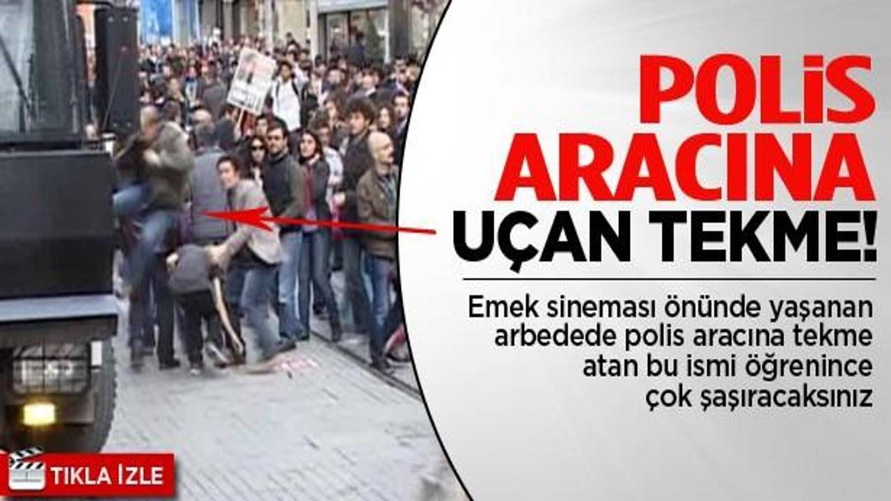 Ahmet Şık polis panzerine böyle saldırdı
