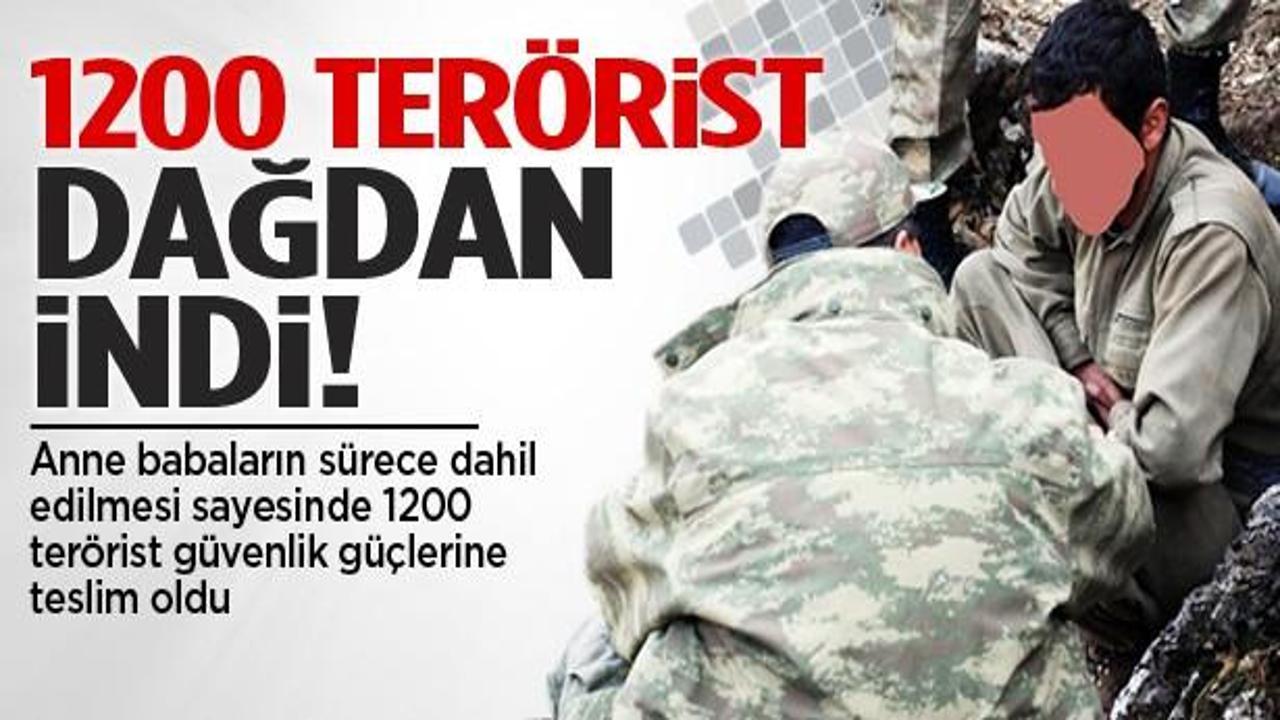 Aileler devreye girdi 1200 terörist teslim oldu