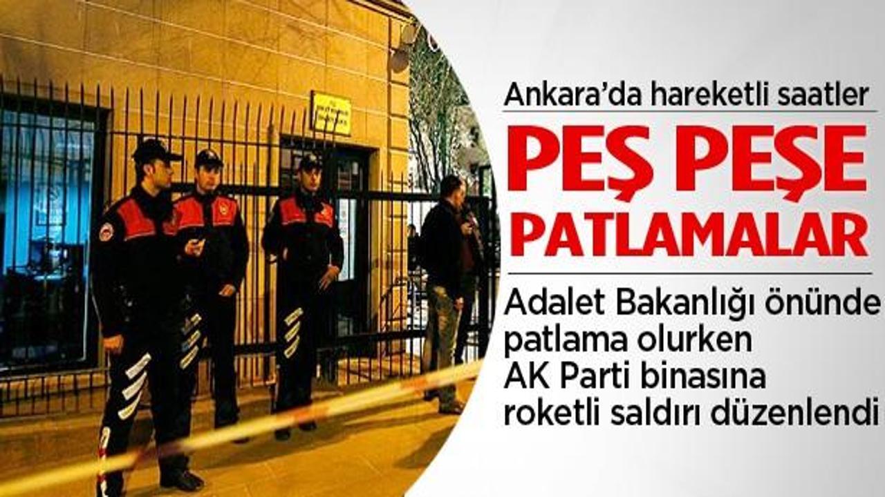 AK Parti ve bakanlık &ouml;n&uuml;nde patlama: 2 yaralı