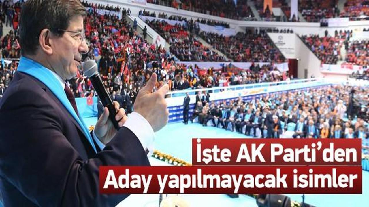 AK Parti'den aday adayı olamayacak kişiler