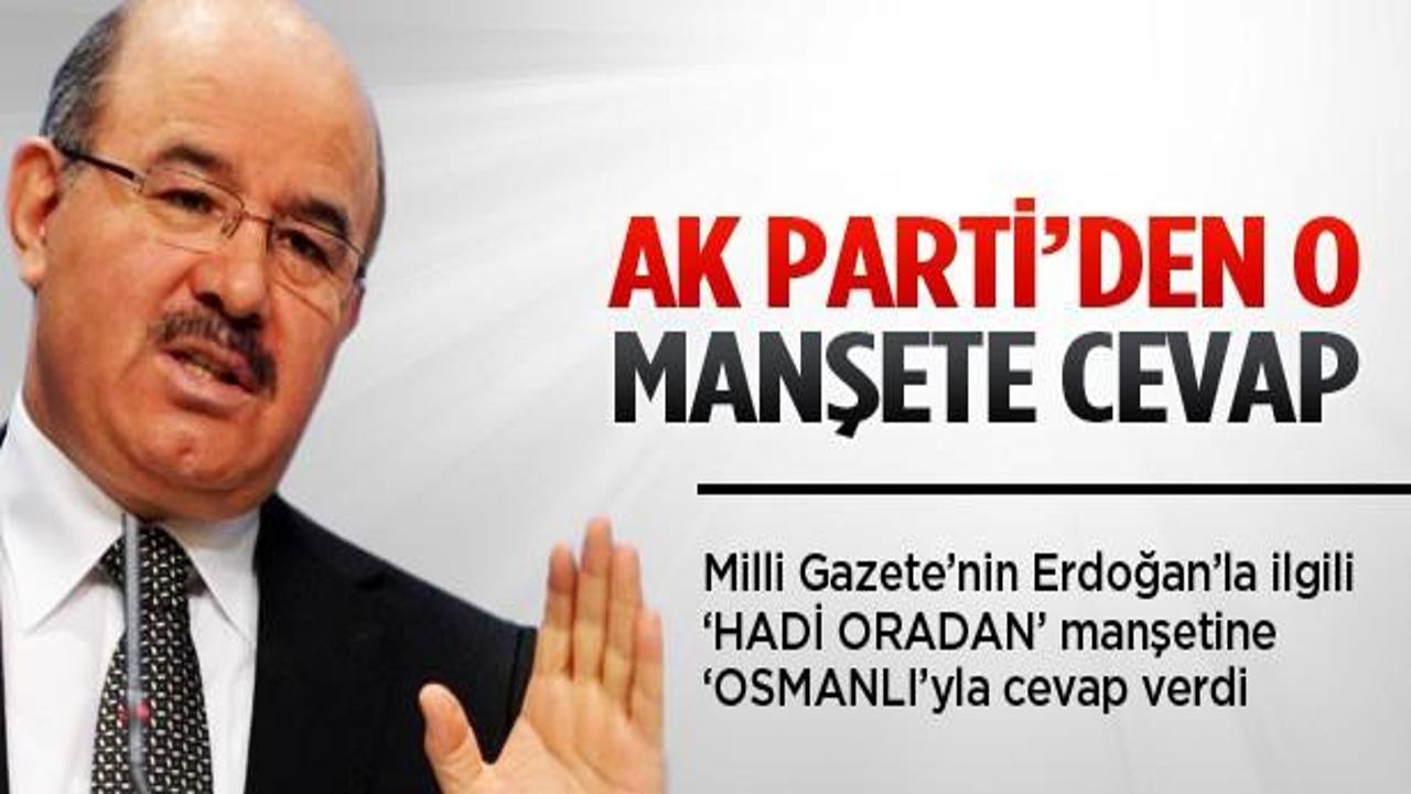AK Parti'den Milli Gazete'nin manşetine cevap
