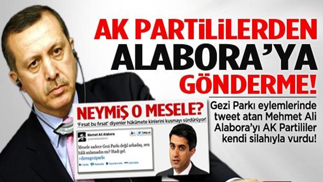AK Partililerden M. Ali Alabora'ya gönderme