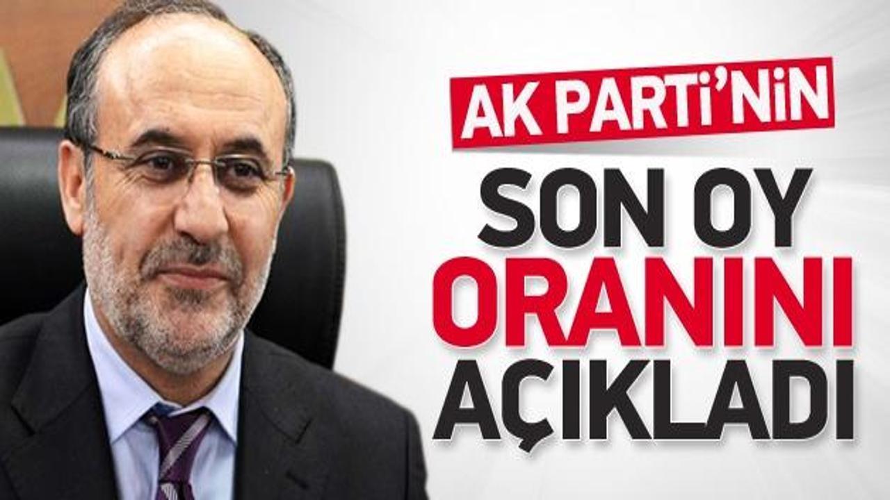 AK Parti'nin son oy oranını açıkladı