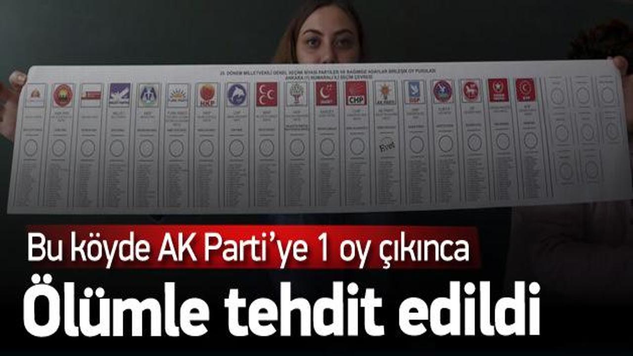 AK Parti'ye 1 oy çıkan köyde PKK'dan ölüm tehdidi