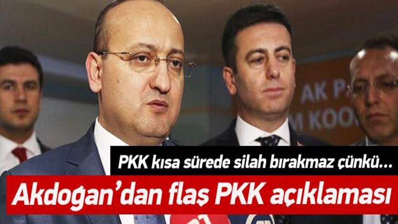 Akdoğan'dan flaş PKK açıklaması