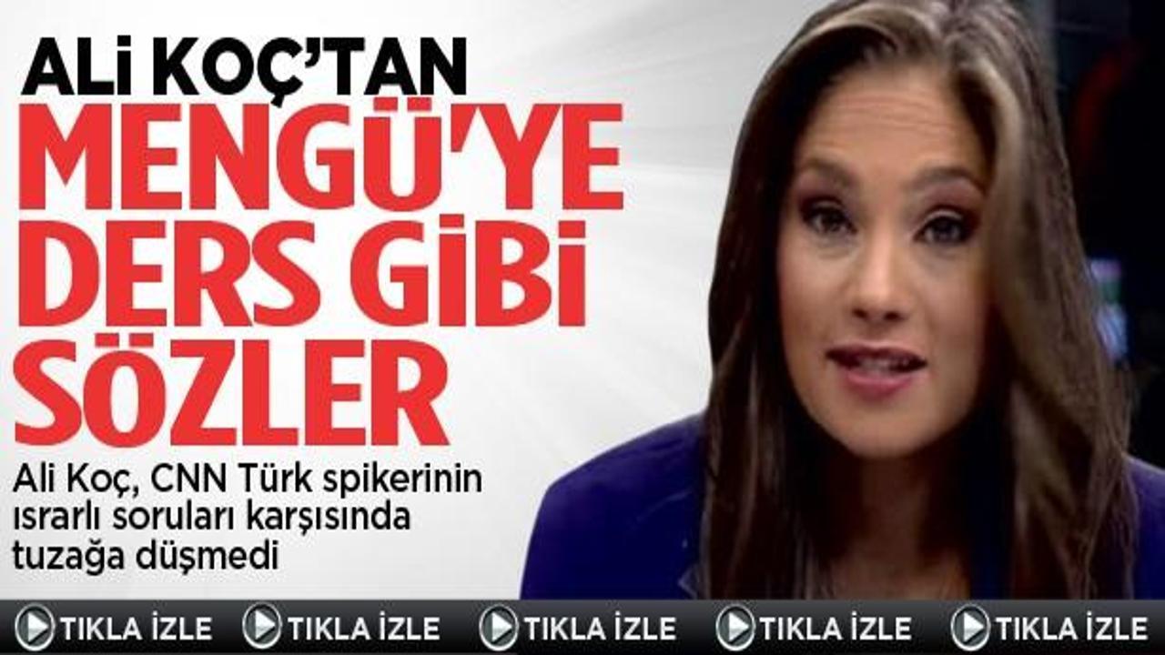 Ali Ko&ccedil;'tan CNNTurk'ten Meng&uuml;'ye ders gibi s&ouml;zler