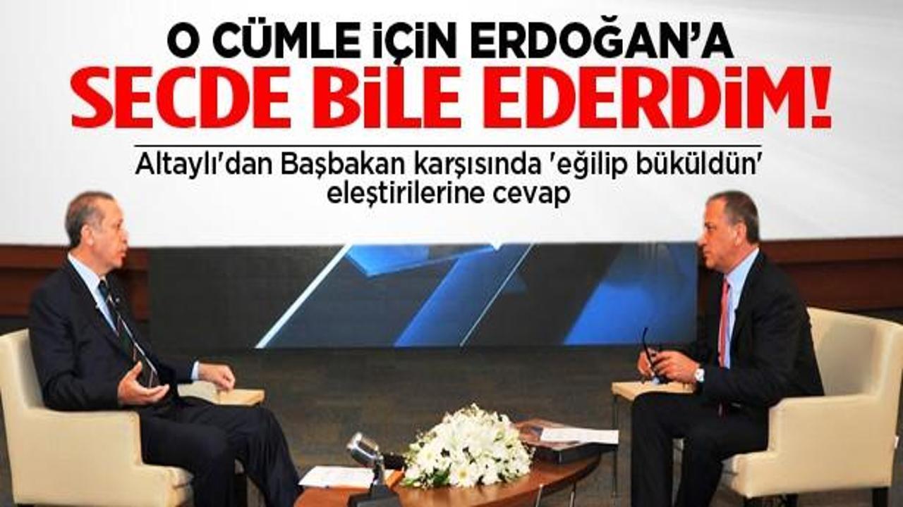 Altaylı'dan 'Başbakan karşısında eğildin' savunması