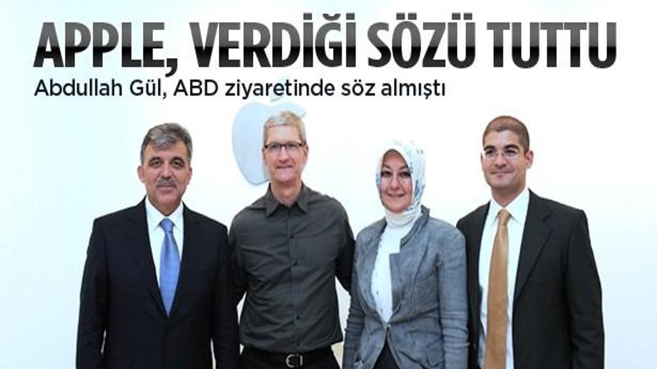 Apple, Gül’e verdiği 'Türkçe' sözünü tuttu