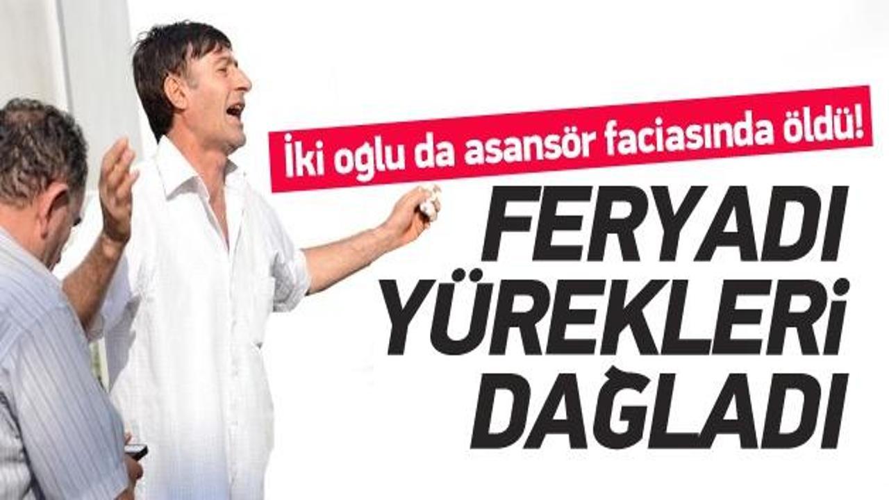 Asans&ouml;rde 2 oğlu &ouml;len babanın g&ouml;zyaşları!