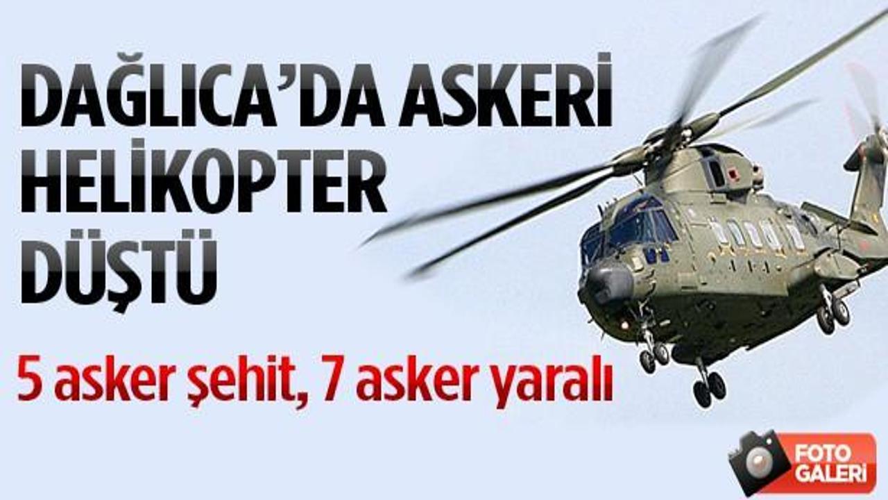 Askeri kargo helikopteri düştü: 5 şehit