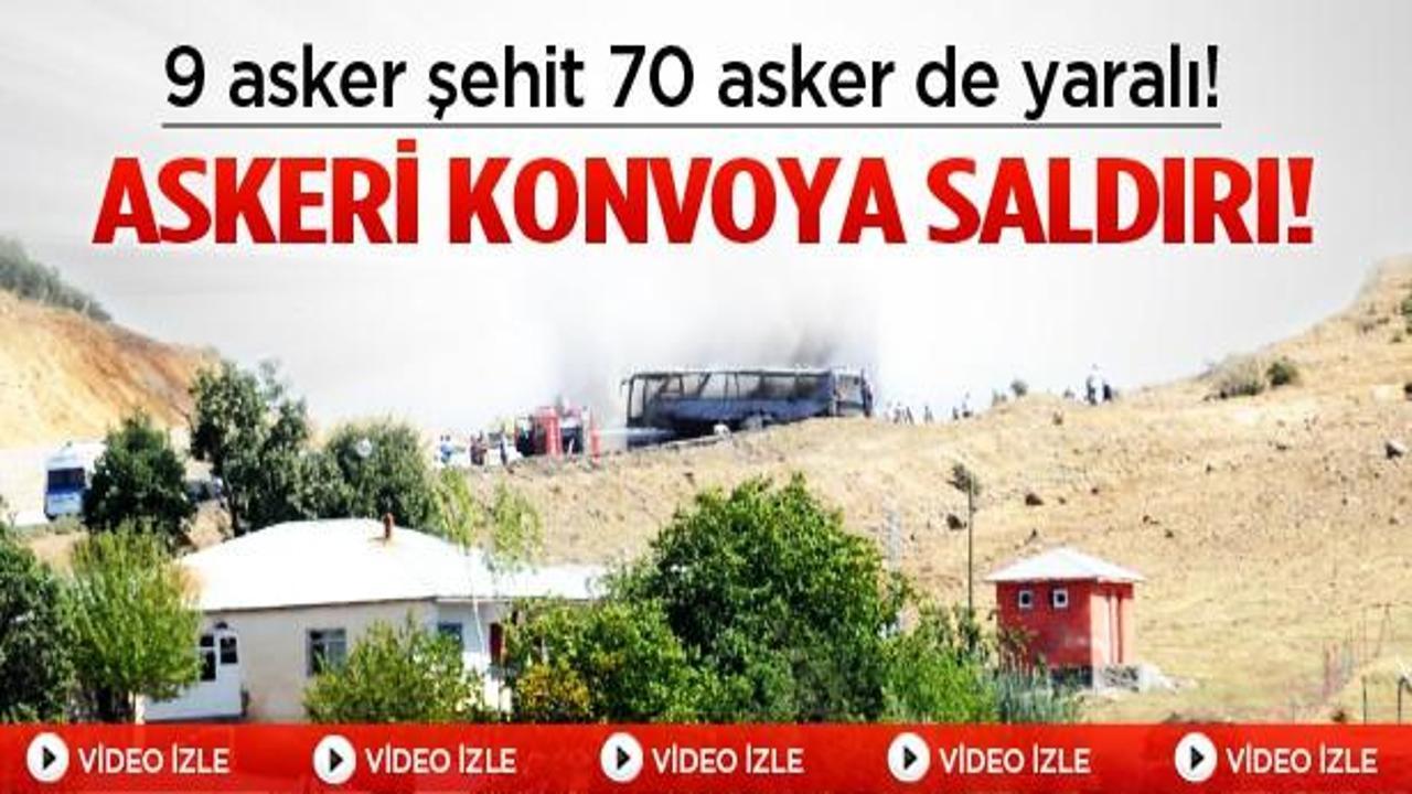 Askeri konvoya saldırı: 9 şehit, 70 yaralı!
