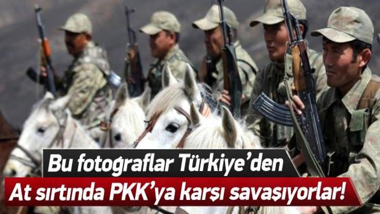 At sırtında PKK'ya karşı savaşıyorlar!