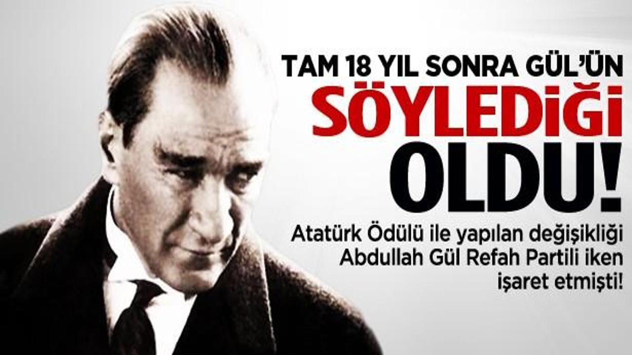 Atatürk Ödülü'nü artık asker belirlemeyecek