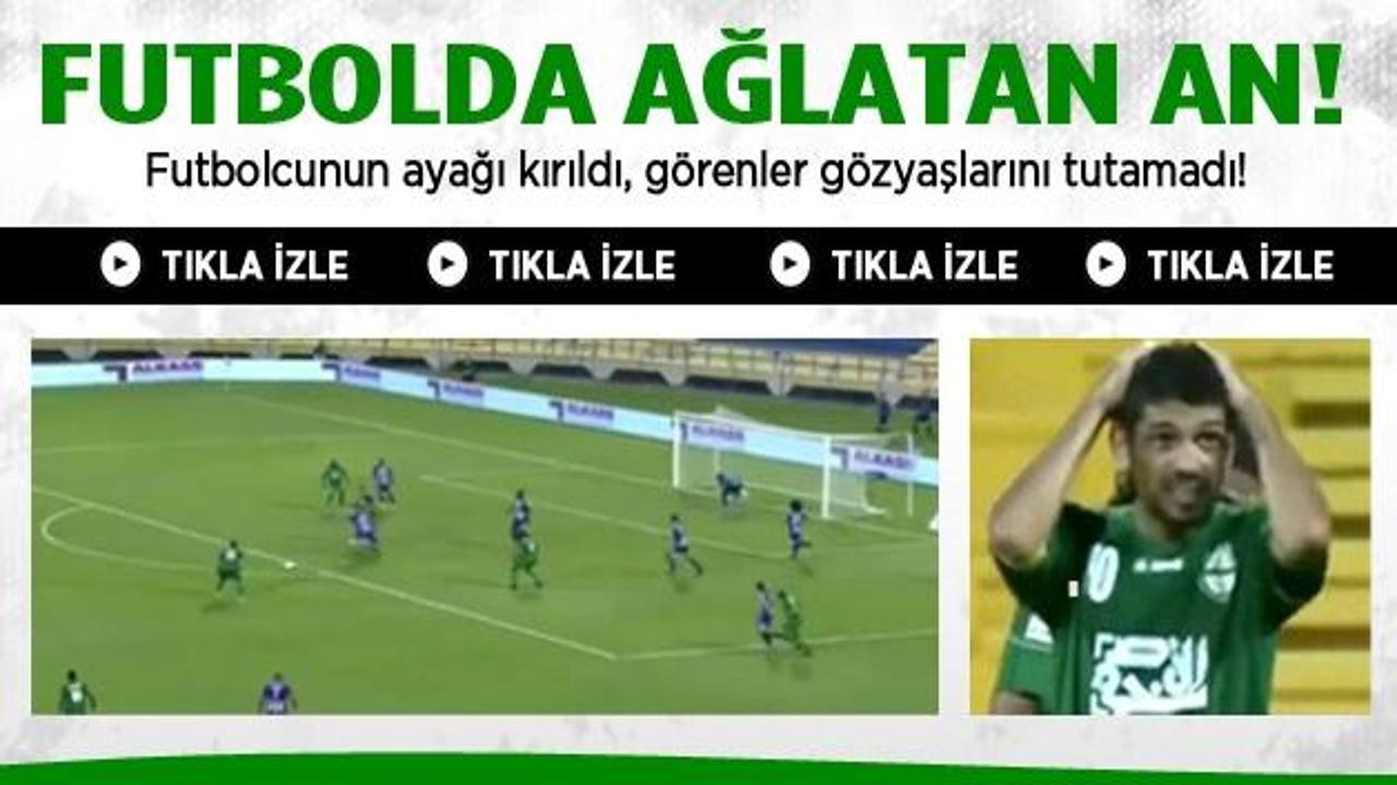 Ayağı kırılan futbolcu herkesi ağlattı