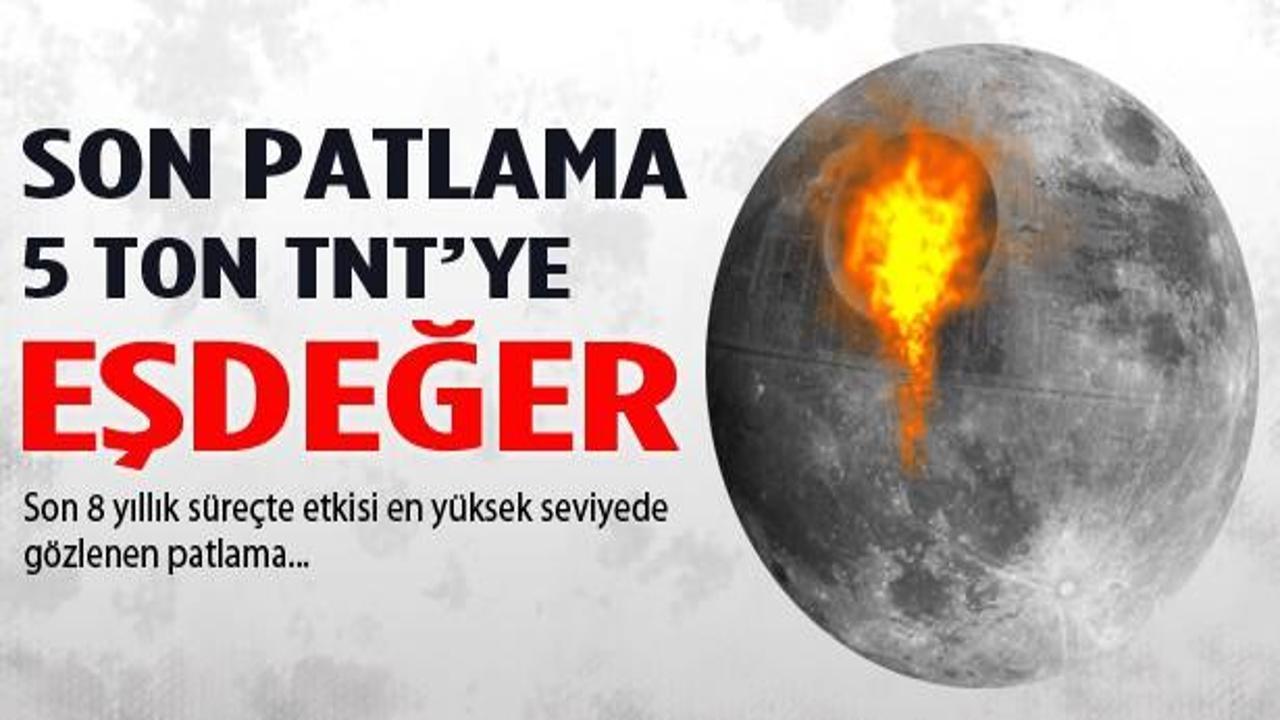 Ay'daki son patlama 5 Ton TNT'ye eşdeğer