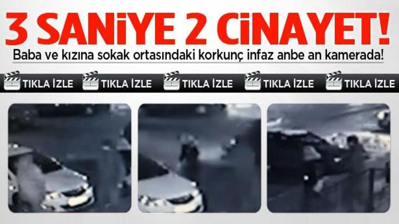 Baba ve kıza sokak ortasında infaz kamerada!