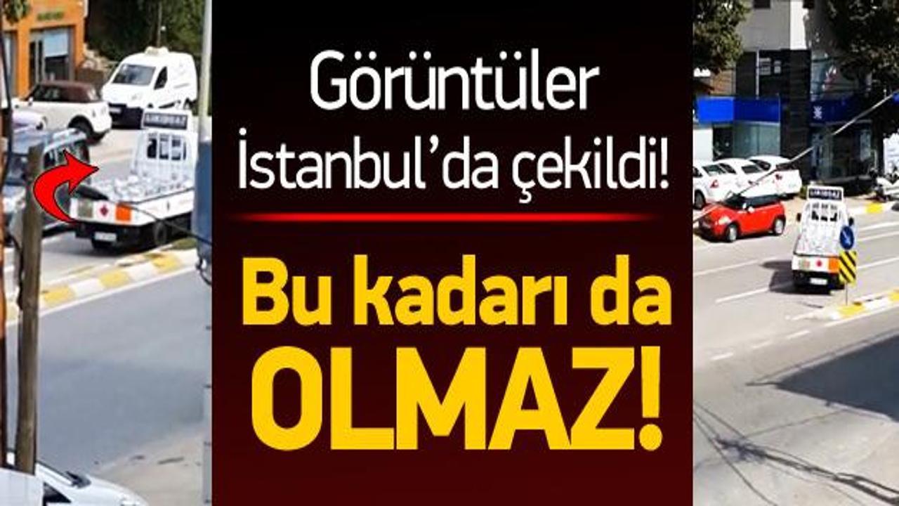 T&uuml;p y&uuml;kl&uuml; aracı ters y&ouml;ne park etti para &ccedil;ekti