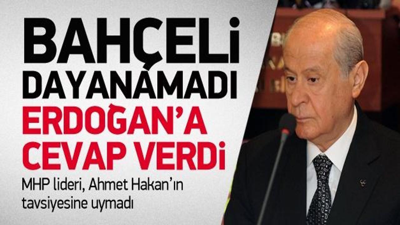 Bahçeli'den Başbakan'a 'aile' cevabı
