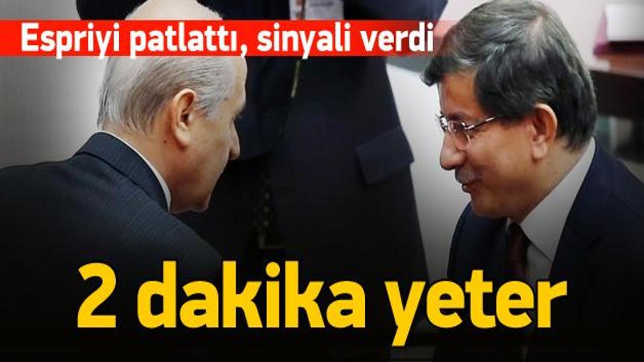 Bahçeli'den Davutoğlu'na destek sinyali