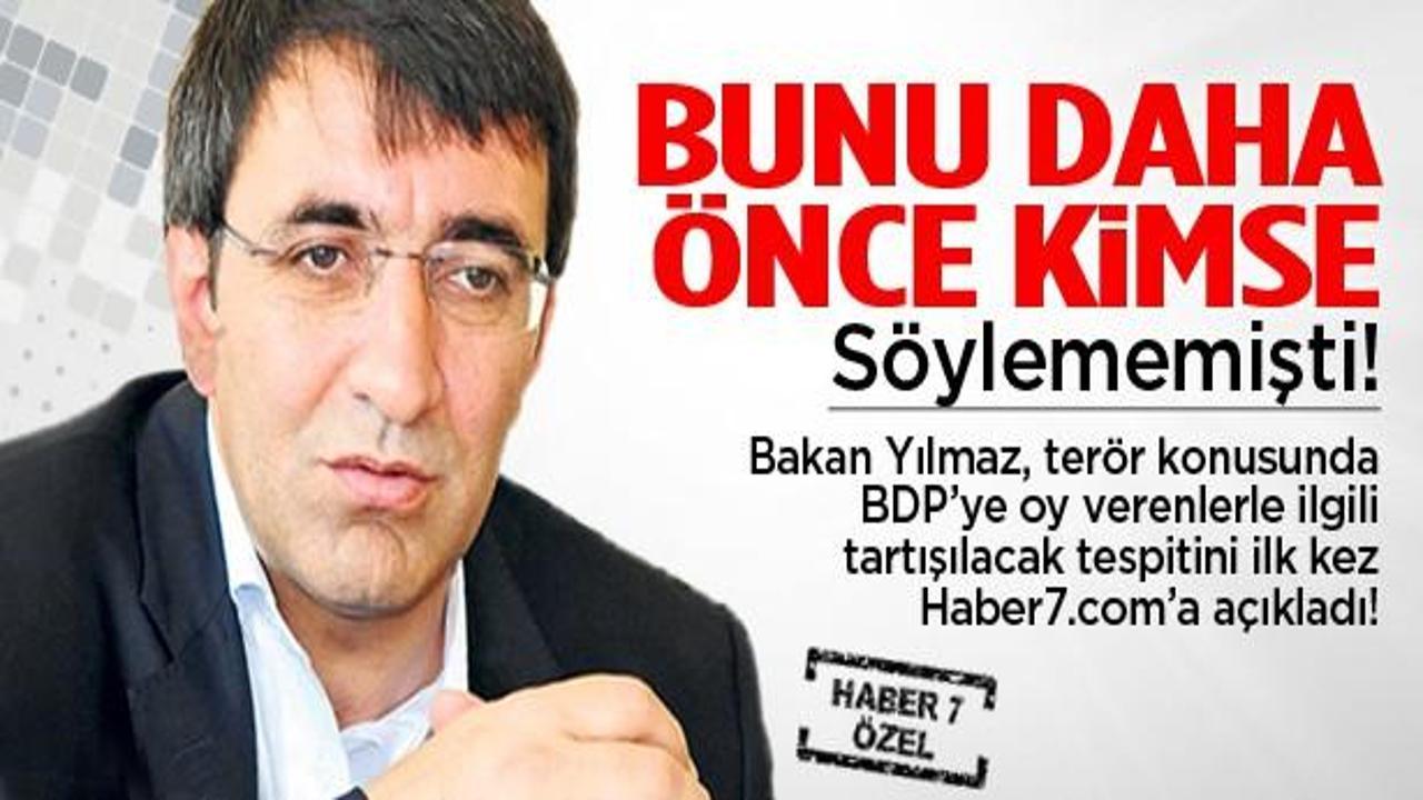 Bakan Yılmaz: BDP de terörün bitmesini istiyor